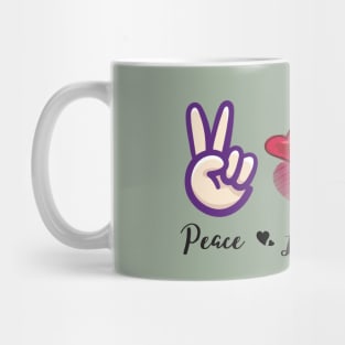 Peace, Love, FLOWERS Mug